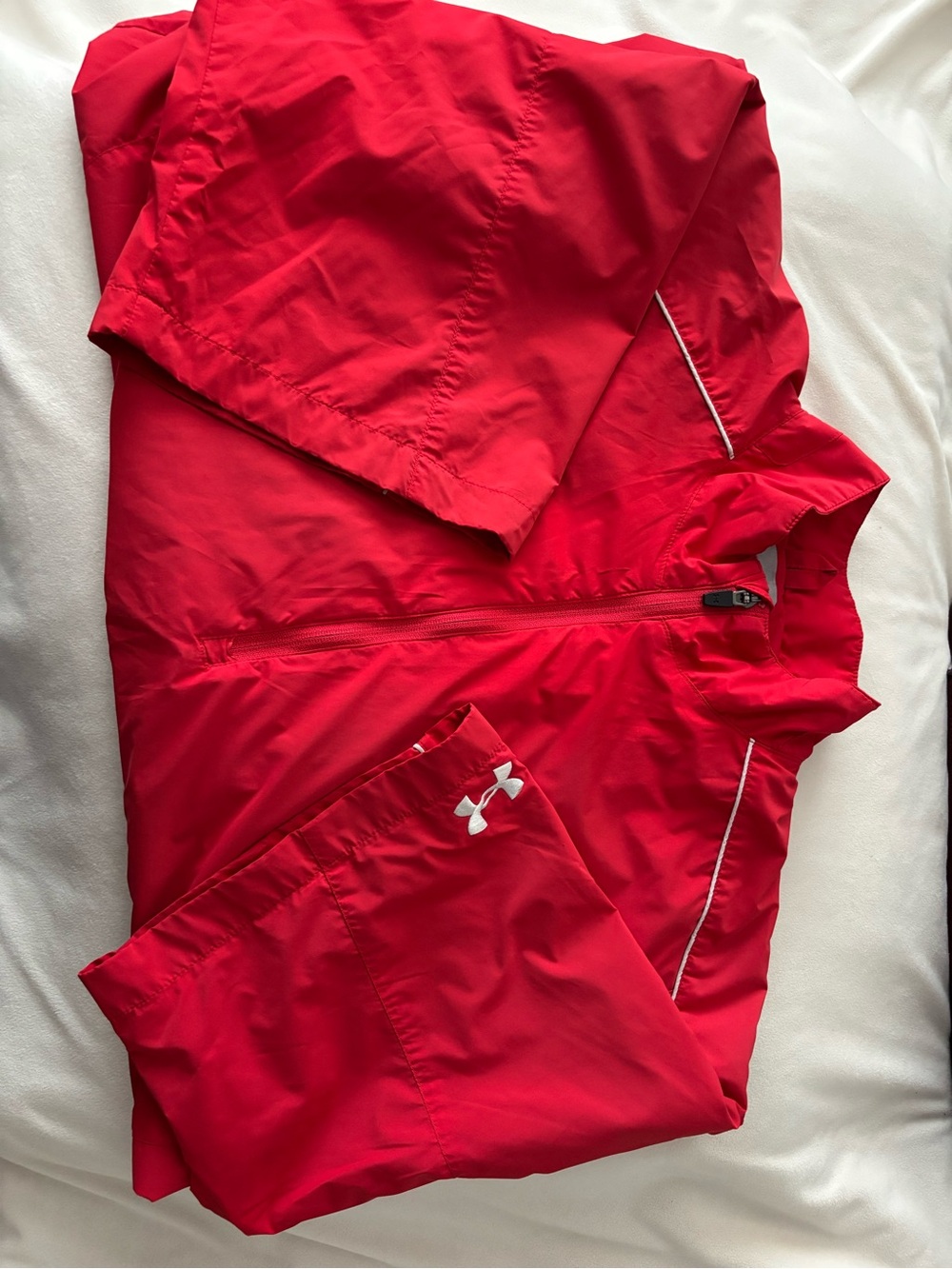 Under Armour Bright Red Athletic Zip Jacket